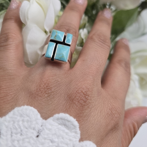 ❤️ TURQUESA STERLING SILVER RING - Picture 7 of 11
